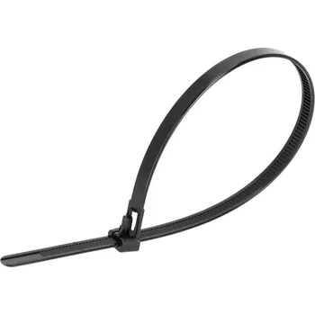 Stahovací páska Páska vázací, černá, pro opakované požití, 540 x 7,6 mm, STALCO, bal.50ks