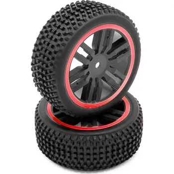 FUNTEK Zadní kola kompletní, 2 ks, červená - expresní doprava