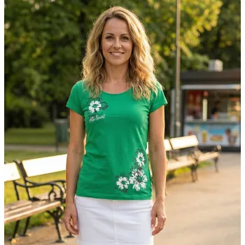 Dámské tričko Dámské triko ALTISPORT CARRYOVER ALW016122 STŘEDNĚ ZELENÁ XS