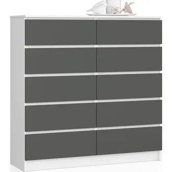 Komoda MOB Komoda Akord Kapil III (bílá + šedá)