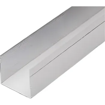 Garážová vrata hliníkový U-profil dveřní, elox - Al profil pro šířku panelů 40 mm, šířka 40,5 mm, výška profilu 40 mm, délka 3 m