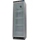 Černá Skříň o objemu 400 l se skleněnými dveřmi