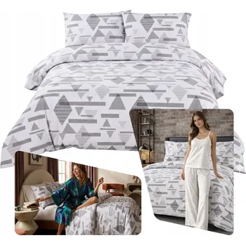 Povlečení SADA POVLEČENÍ ROSA 160x200 cm ROMBY BAVLNA SATÉN Č. 1 POLSKO