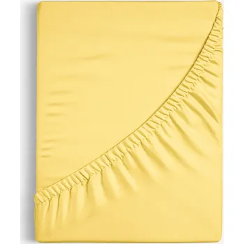 Prostěradlo Bavlněné napínací prostěradlo - žluté 140 x 200 cm