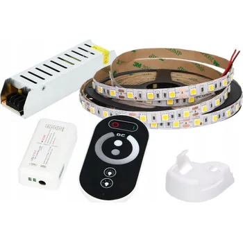 LED páska Sada 5m LED pásek 5050 Studená bílá + DOTYKOVÝ stmívač