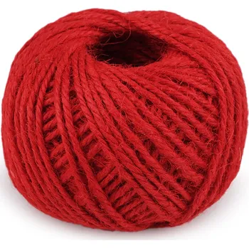 Obalový materiál Jutový provázek Ø2 mm, barva 5 červená