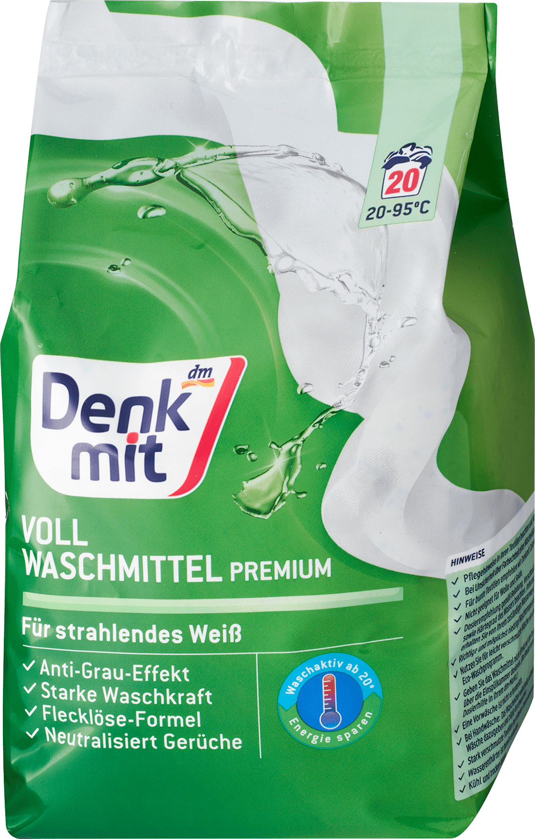 Denkmit prací prášek na bílé prádlo