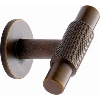 Obraz Nábytková úchytka knopka zlatá Radełkowání křížové 5,4 x 1,4 x 3,9 cm