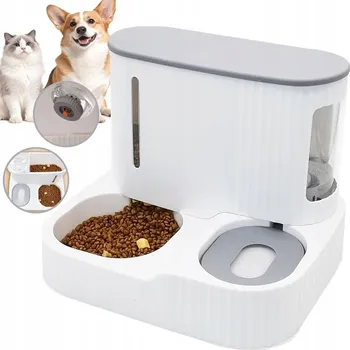 Miska pro psa AUTOMATICKÝ ZÁSOBNÍK NA KRMIVO A VODU PRO PSA KOČKU MISKA + NAPÁJEČKA 2V1