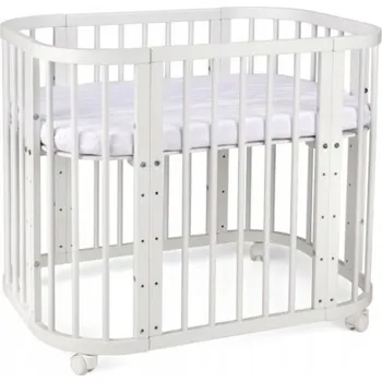 Dětská postýlka Dřevěná postýlka Waldin 73 x 102 cm bílá