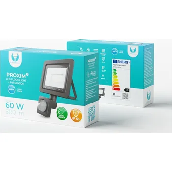 LED reflektor 10W, studená bílá, s pohybovým senzorem