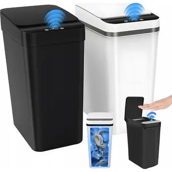 Odpadkový koš 2 KS AUTOMATICKÉ SENZOROVÉ ODPADKOVÝ KOŠ 8,5 L VODĚODOLNÉ VELKÁ OBJEM