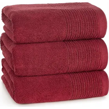 Ručník RUČNÍK LARI (11) 70 X 140 CM BORDOVÝ EUROFIRANY