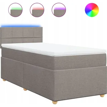 Postel Čalouněná jednolůžková postel VidaXL 90x190 cm, béžové odstíny