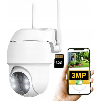 Bezpečnostní kamera OTOČNÁ IP WiFi 3Mpx AUDIO VENKOVNÍ KAMERA NAPÁJENÁ BATERIÍ S 32GB