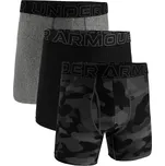 Pánské boxerky Under Armour Perf Tech Print 6in 3Pack Black XL