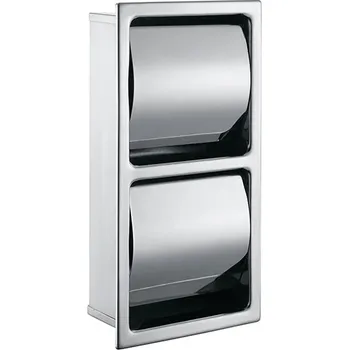 Bemeta Držák toaletního papíru, dvojitý, vestavný, s krytem 104112445