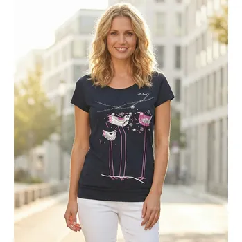 Dámské tričko Dámské triko ALTISPORT CARRYOVER ALW043120 NÁMOŘNÍ MODRÁ/RŮŽOVÁ M