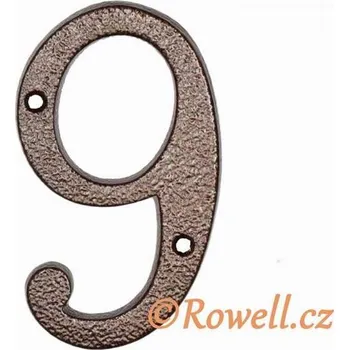 Domovní číslo C4 Číslo 145mm kom.měď '9' (C4 Číslo 145mm kom.měď '9')