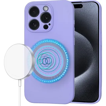 Pouzdro na mobilní telefon Techsuit - SoftFlex MagSafe - iPhone 15 Pro - světle fialový
