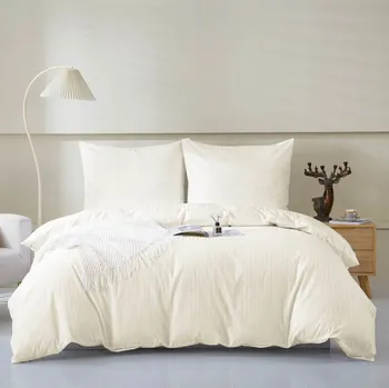 Povlečení Povlečení 140x200cm ecru 100% Bavlna Damašek + 1 povlak na polštář 70x80cm