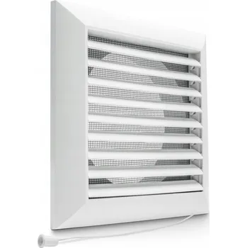 Větrací mřížka VENTILAČNÍ MŘÍŽKA 14X14 S ŽALUZIÍ A SÍŤKOU PR.12