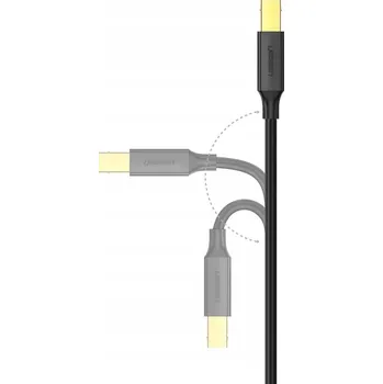 Datový kabel USB Kabel Typ B pro Tiskárnu, Odolný a Silný, Černý