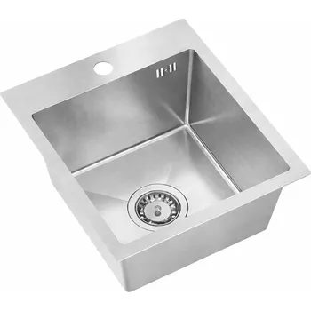 Nerezový dřez Ruvetti Look ocelový dřez 45x40 cm ocel 5003L_BS40_W