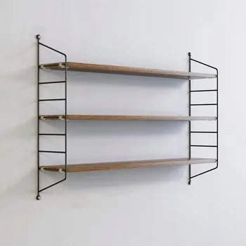 police Nástěnná police závěsná s nastavitelnou výškou, loft, 3 úrovně, 52×13×60 cm