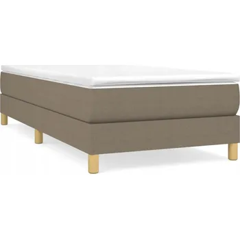 Postel Rám Postele z tkaniny a překližky, taupe, 203 x 90 x 25 cm