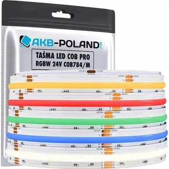 LED páska LED pásek COB RGBW 24V NEON 3920 DIOD KVALITNÍ RGB + STUDENÁ BÍLÁ VYSOKÝ VÝKON 1 METR
