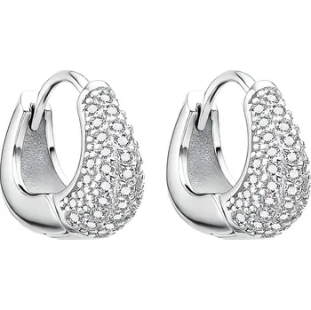 Náušnice Blyštivé stříbrné náušnice se zirkony AGT-E158KW Agato