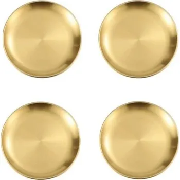 Talíř 4 ks talířů z nerezové oceli 26 cm Zlaté kuchyňské talíře elegantní servírování hlavních jídel slavnostní i každodenní použití