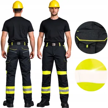 Pracovní obuv Pánské pracovní kalhoty Specto dlouhé, reflexní, černo-žluté, vel.
