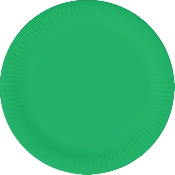 Talíř Zelené Papírové Talířky na Oslavu na jedno použití 18 cm, 6 ks - Congee