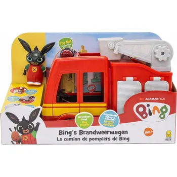 Figurka Vozidlo Golden Bear hasiči s figurkou Bing, zvukové a světelné efekty