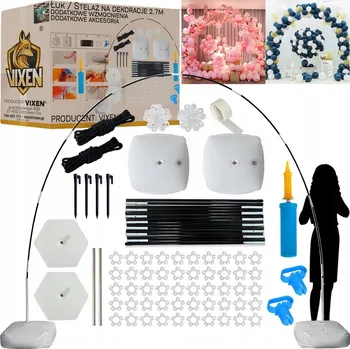 Balónek Luk na balónky Vixen vysoký, dlouhý, zlatý, černý, 2.7 m, sada 80 ks