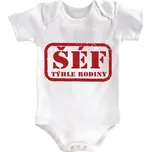 Vtipné dětské body - šéf týhle rodiny - Velikost 86-92