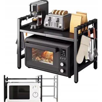 police Teleskopická kuchyňská police kovová černá 40-64 cm