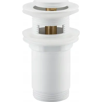 Sifon Zátka s přepadem klik-klak kulatý Balneo bílá