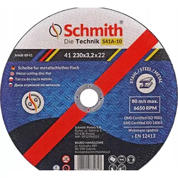 Řezný kotouč KOTOUČ NA ŘEZÁNÍ KOVŮ 230*3,2 SCHMITH
