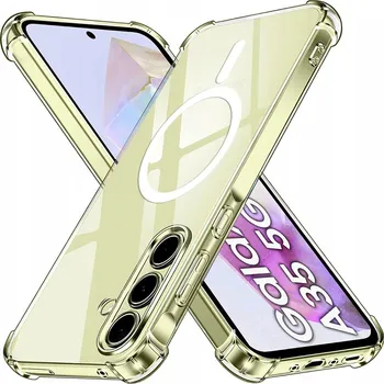 Techsuit - nárazuvzdorný průhledný silikonový MagSafe - Samsung Galaxy A35 5G - čirý