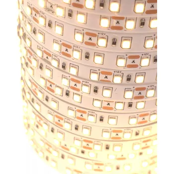 LED páska LED pásek 12V 5M 600 LED diod 2835 role Bílá TEPLÁ hustý PREMIUM silný