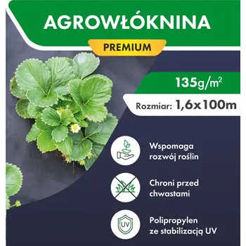 Mulčovací textilie AGROWŁÓKNINA 1.6x100m/135gms
