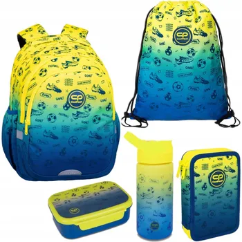 Školní batoh Školní batoh CoolPack vícekomorový modrý s odstíny žluté 21 l