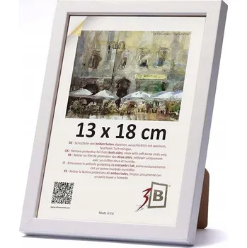 Obraz Rámeček na fotku dřevěný s akrylovým sklem 13x18cm bílý