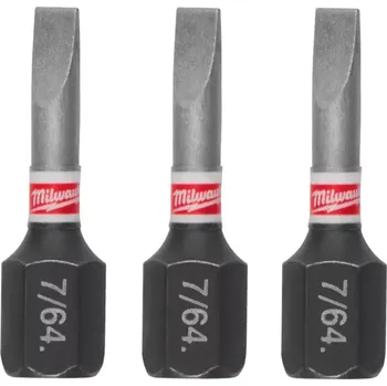 Bit Šroubovací bity Milwaukee SL0.6x4.5 x 25 mm SHOCKWAVE Impact Duty (3 ks) MI4932500386
