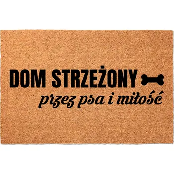 Rohožka KOKOSOVÁ VSTUPNÍ ROHOŽKA 40X60 KE DVEŘÍM VTIPNÁ ZÁBAVNÁ DŮM STŘEŽEN