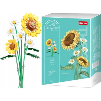 ostatní stavebnice SLUBAN Stavebnice KVĚTINY Slunečnice kytky 329 dílů