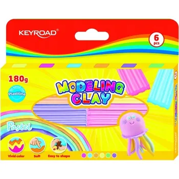 Modelovací hmota Modelovací hlína KEYROAD 6x30g krabička mix barev